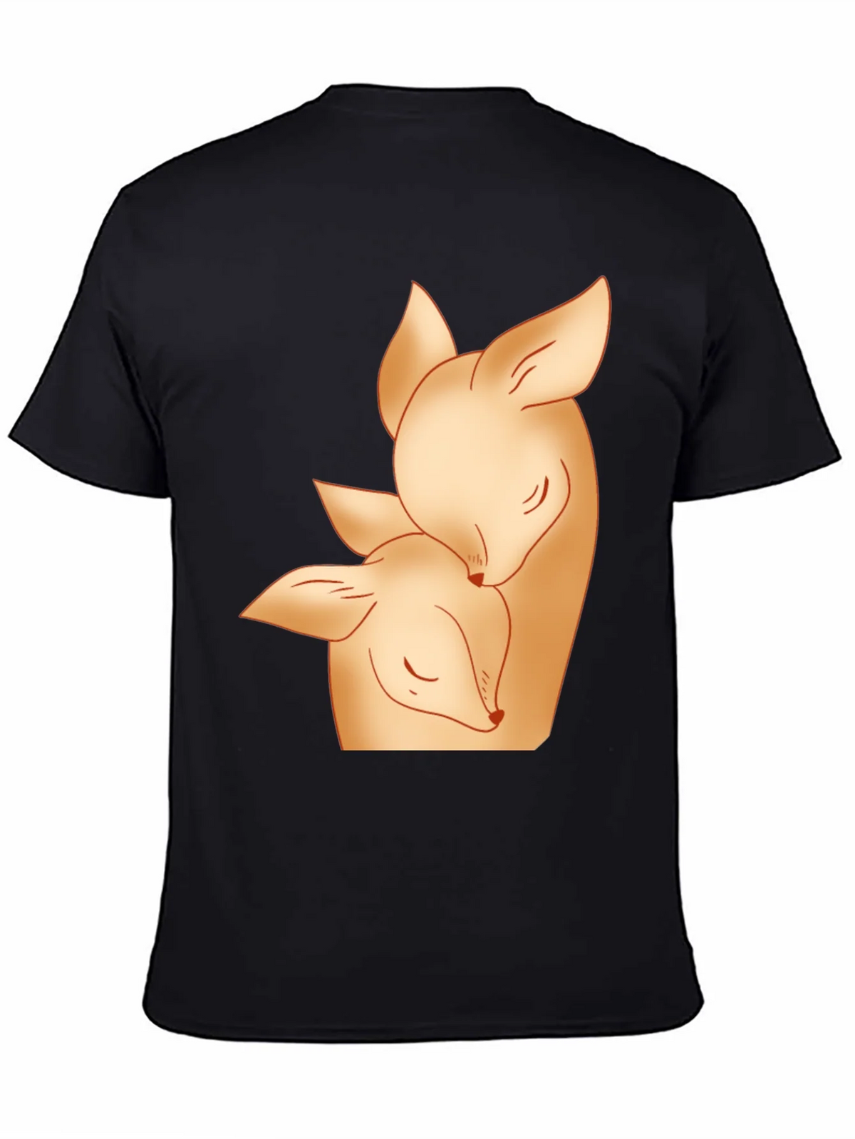 Deer Mom and Fawn Black Graphic Tee product image 4