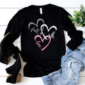 Faith Hope Love Hearts Long Sleeve Tee