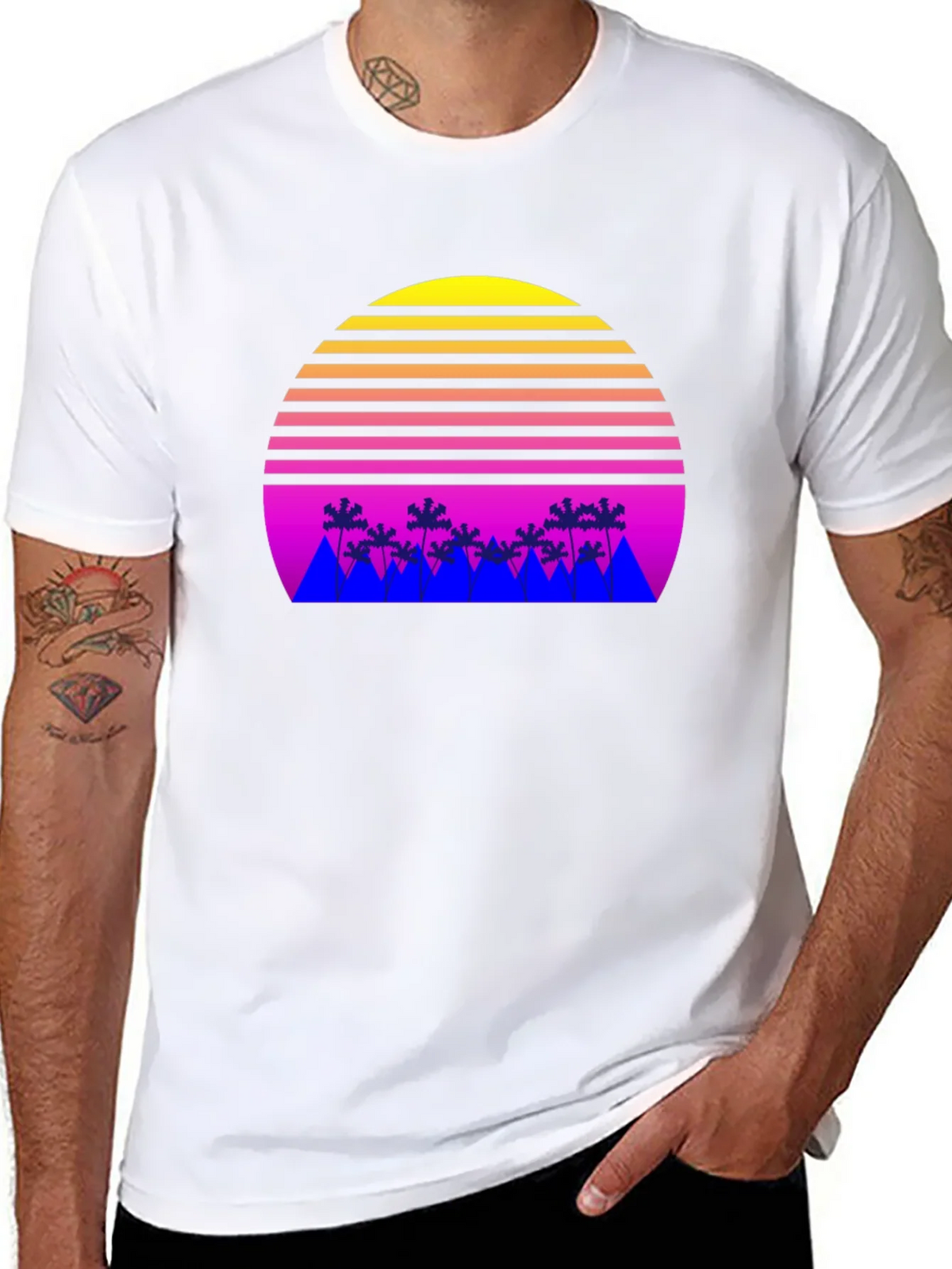 Retro Sunset Palm Tree T-Shirt product image 6