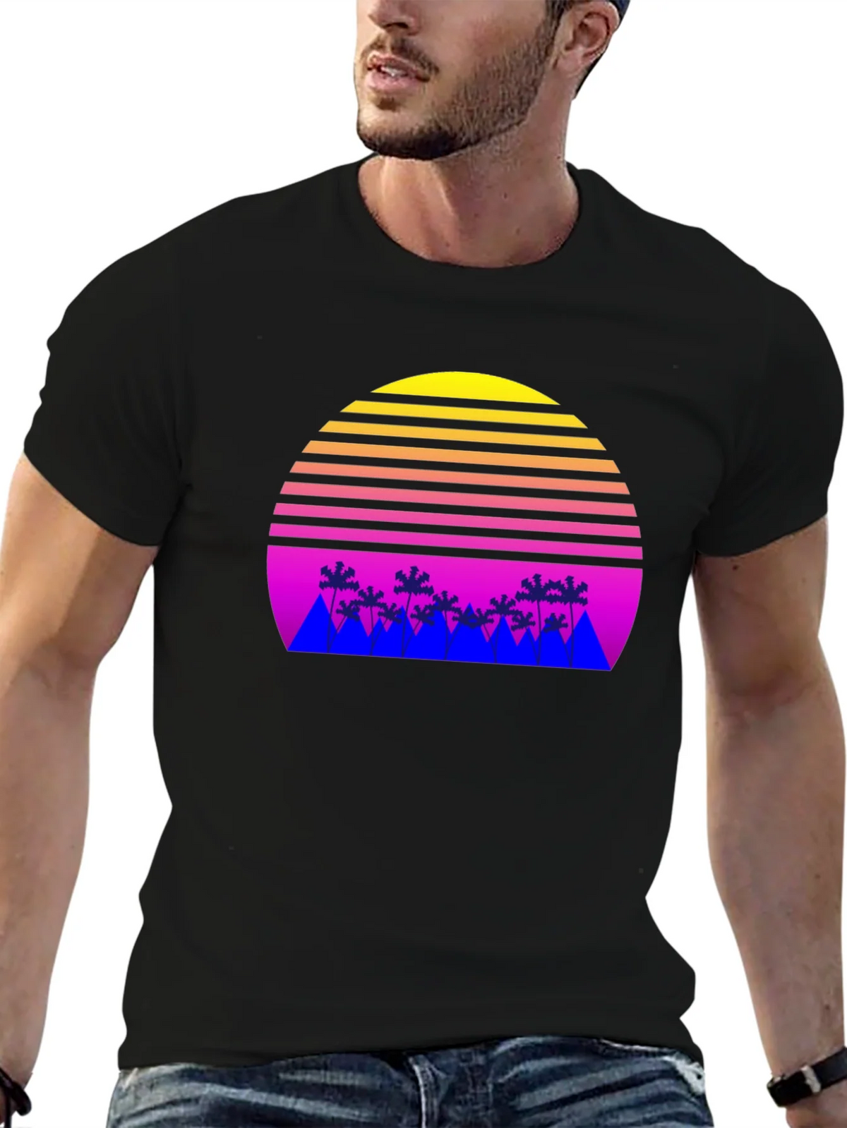 Retro Sunset Palm Tree T-Shirt product image 5