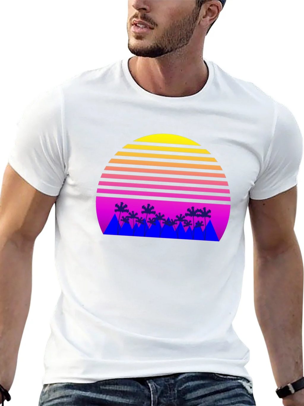 Retro Sunset Palm Tree T-Shirt product image 10