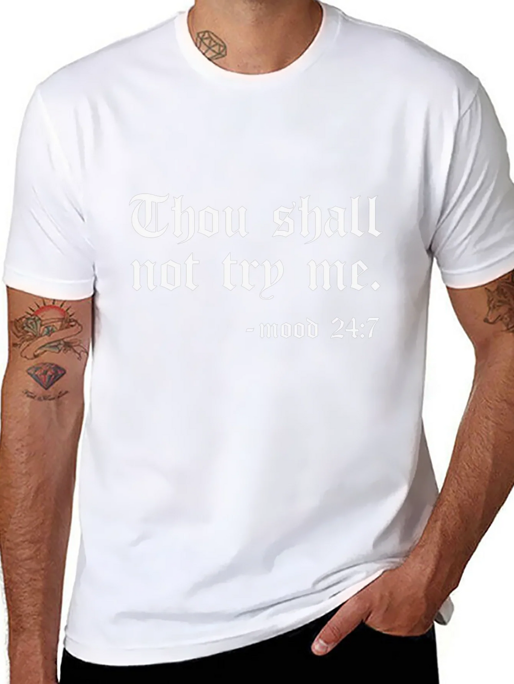 Thou Shalt Not Try Me T-Shirt - Mood 24/7 Graphic Tee product image 3