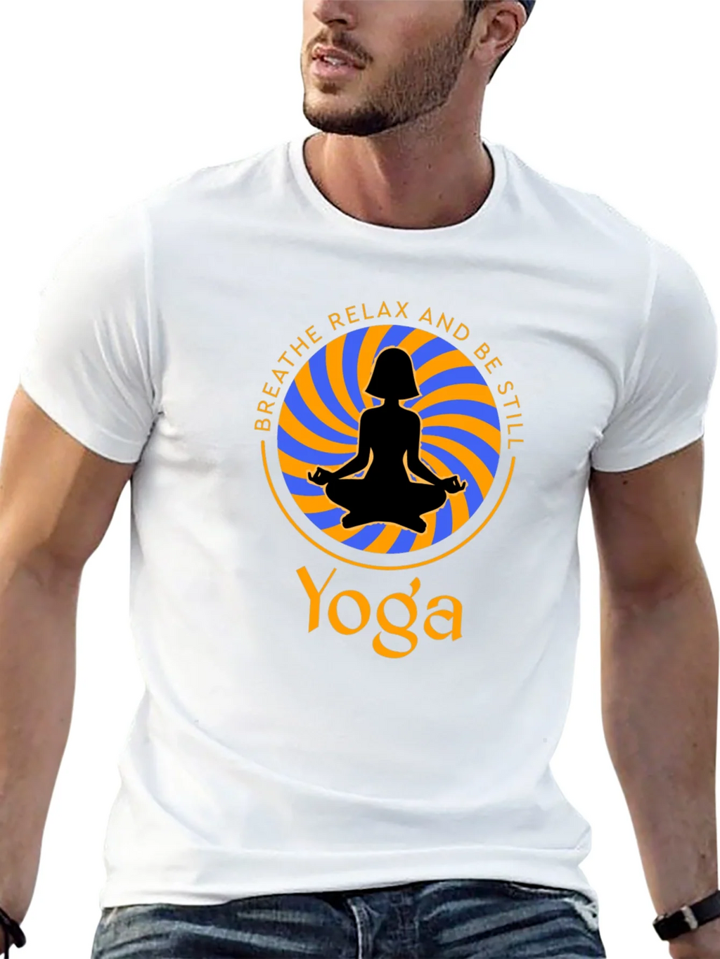 Yoga Meditation T-Shirt - Breathe Relax Be Still product image 12