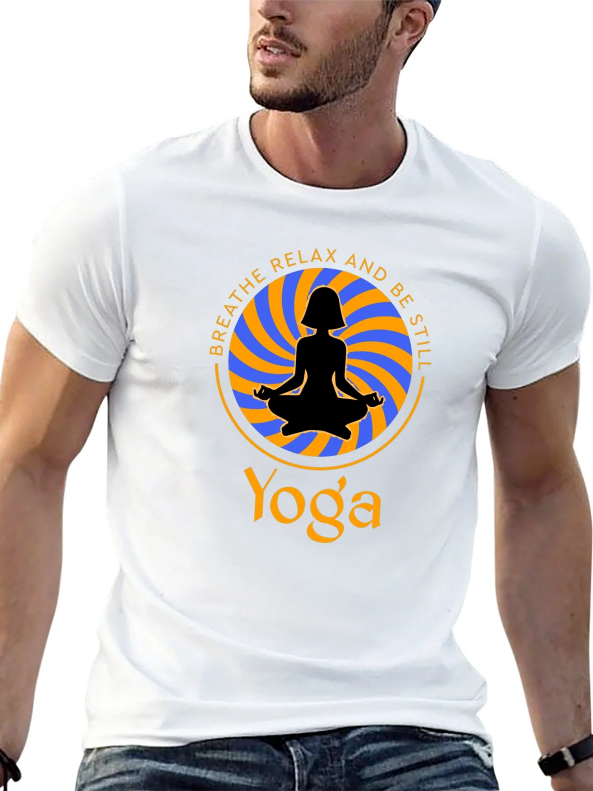 Yoga Meditation T-Shirt - Breathe Relax Be Still product image 12