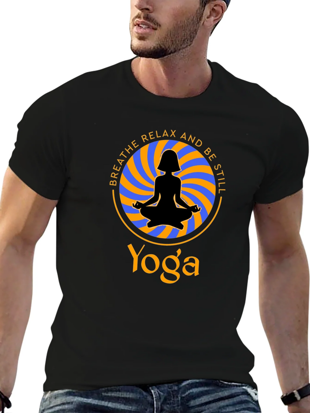Yoga Meditation T-Shirt - Breathe Relax Be Still product image 6