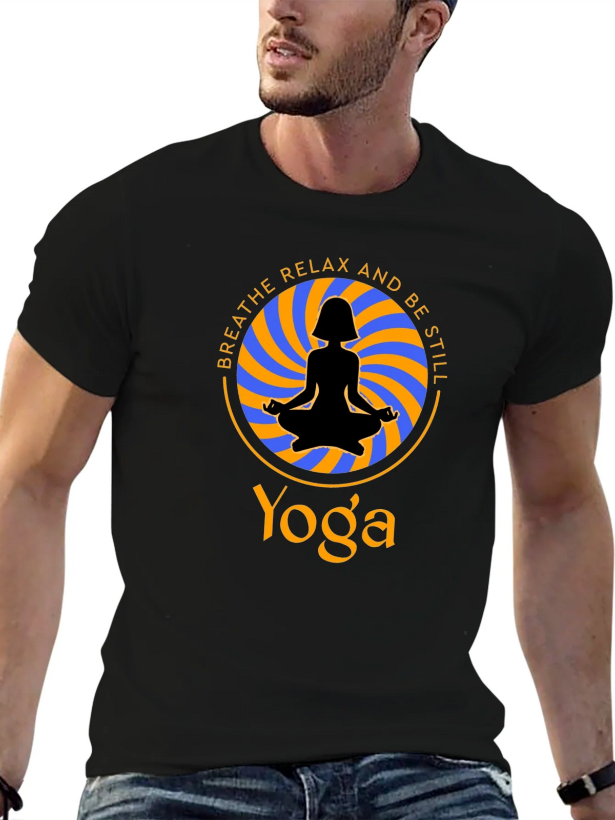 Yoga Meditation T-Shirt - Breathe Relax Be Still product image 6