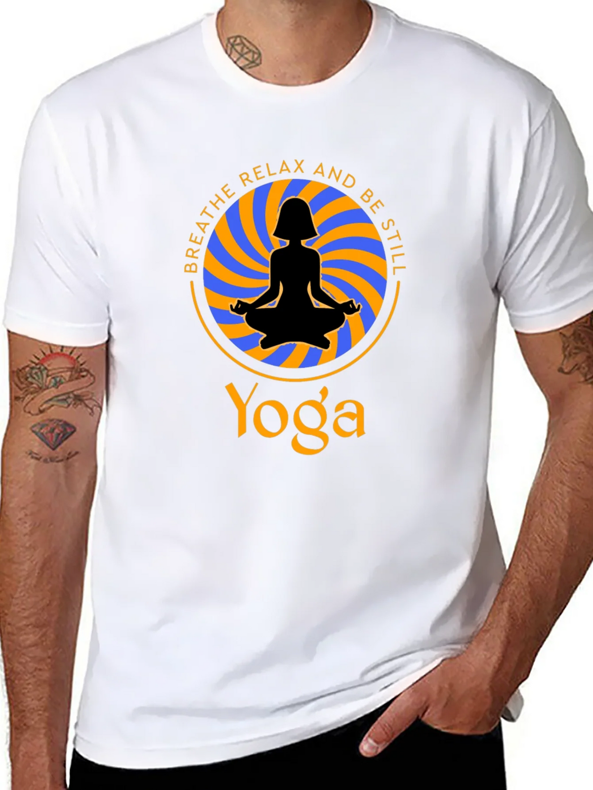 Yoga Meditation T-Shirt - Breathe Relax Be Still product image 7