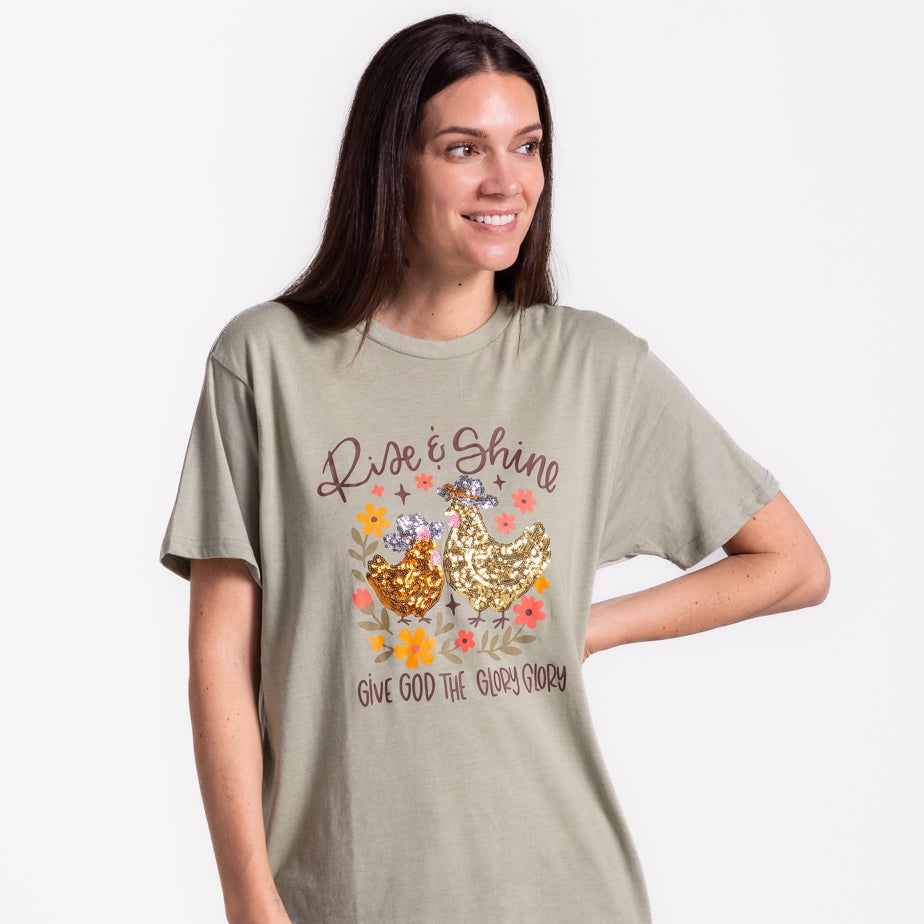 Embellished Rise and Shine Sequin Tee product image 2