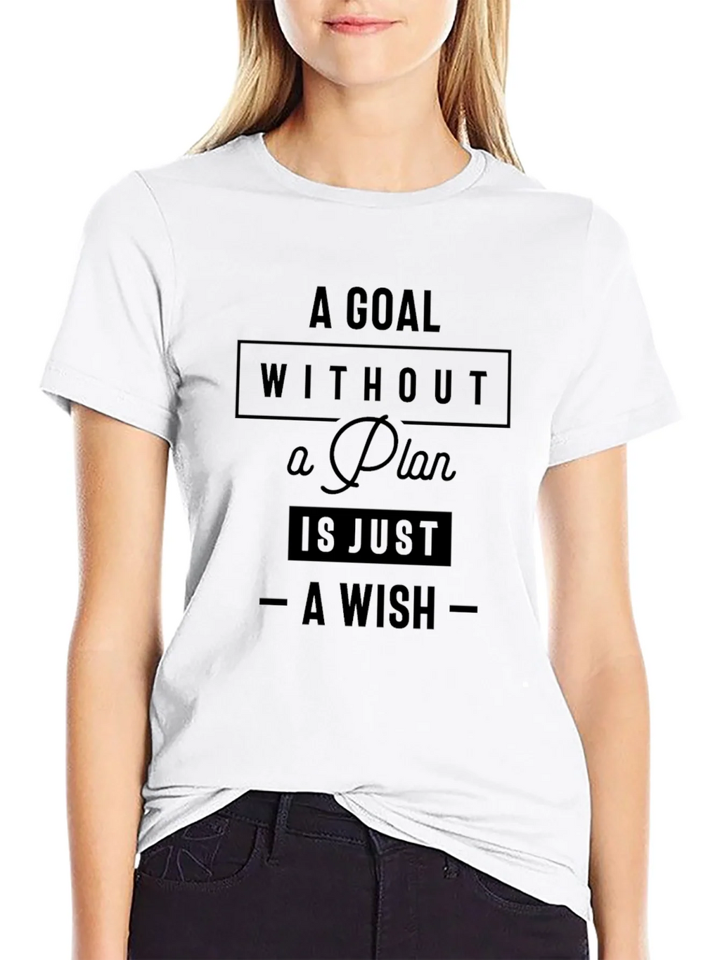Goal Without a Plan Graphic Tee - Motivational Shirt product image 8
