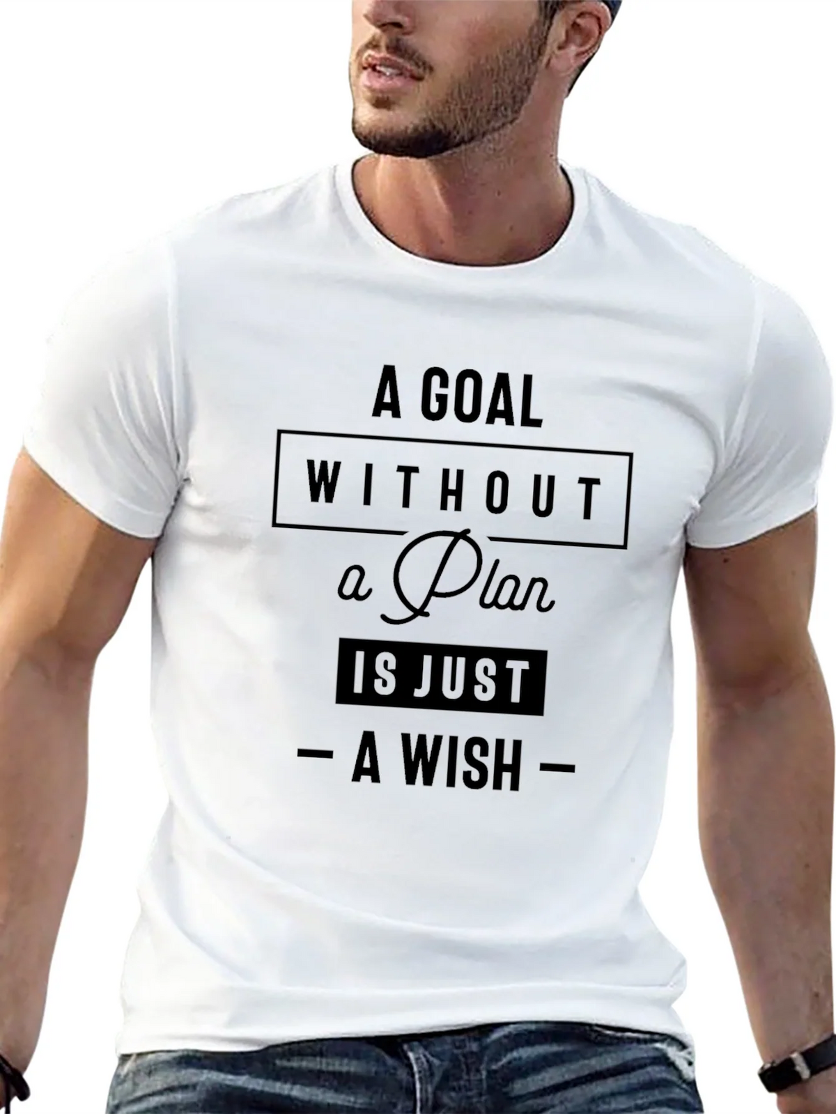 Goal Without a Plan Graphic Tee - Motivational Shirt product image 12