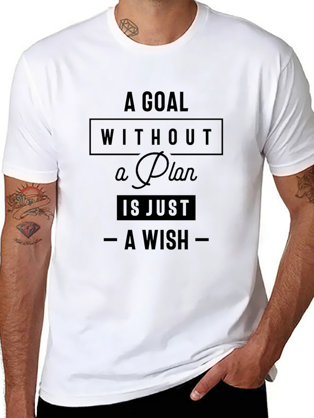 Goal Without a Plan Graphic Tee - Motivational Shirt product image 7