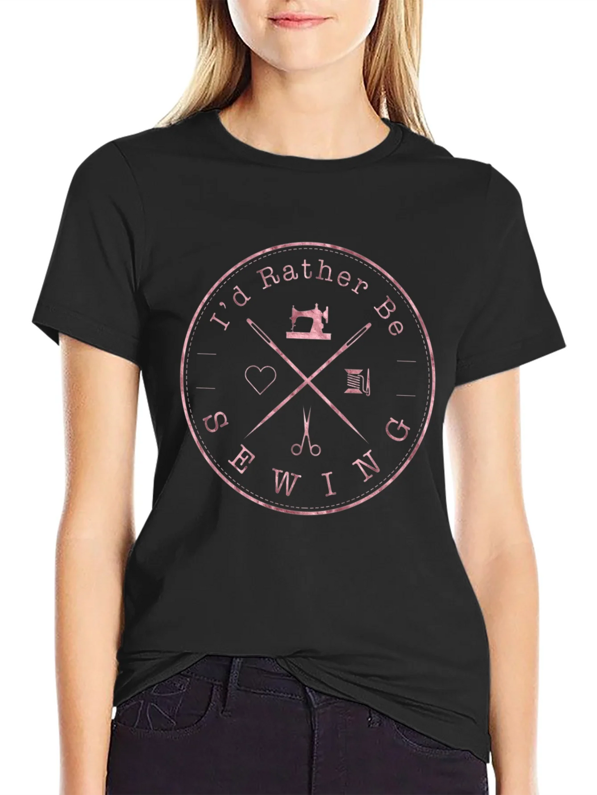 Sewing Enthusiast T-Shirt - Id Rather Be product image 2