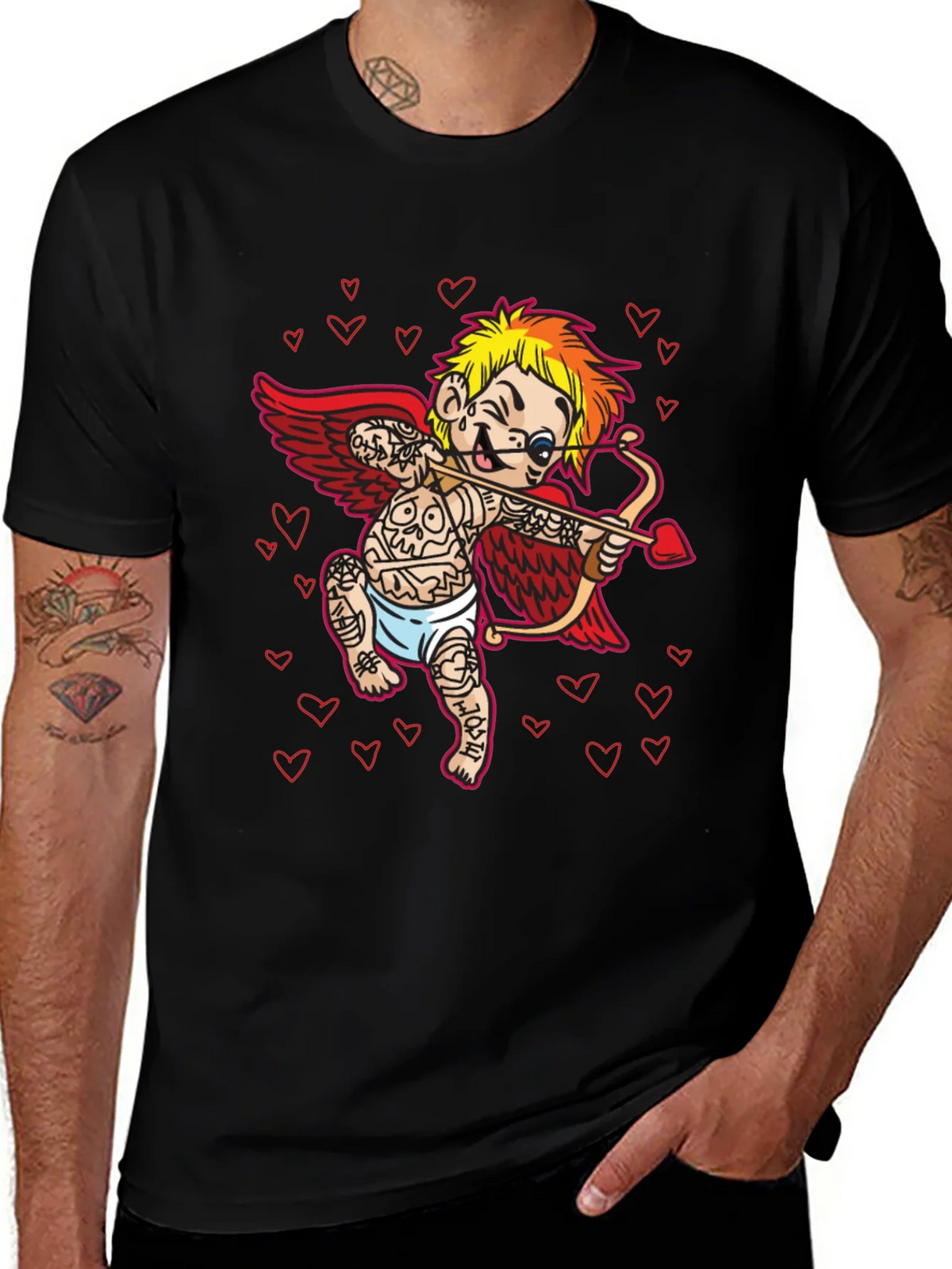 Tattooed Cupid T-Shirt - Valentines Day product image 1