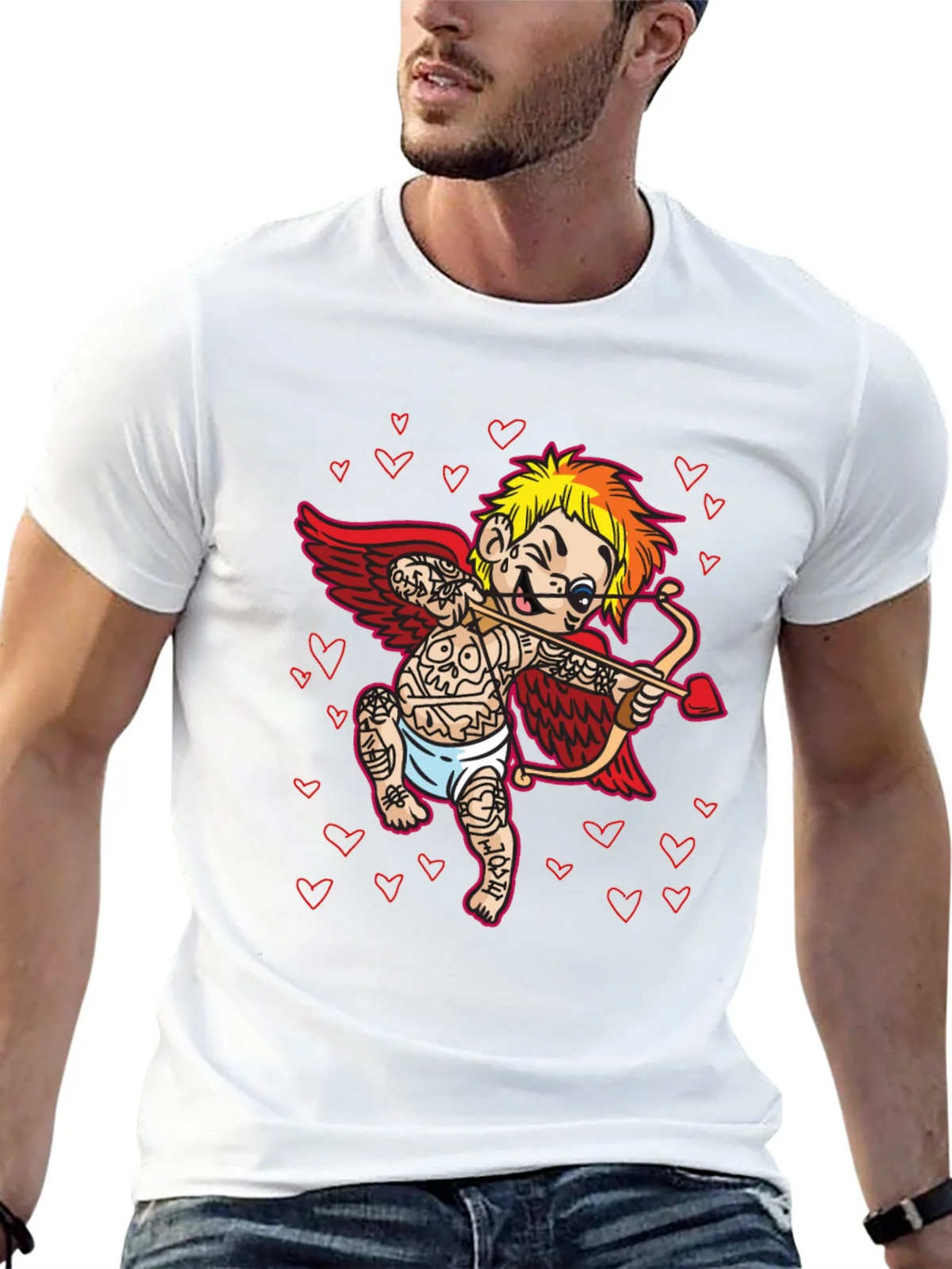 Tattooed Cupid T-Shirt - Valentines Day product image 12