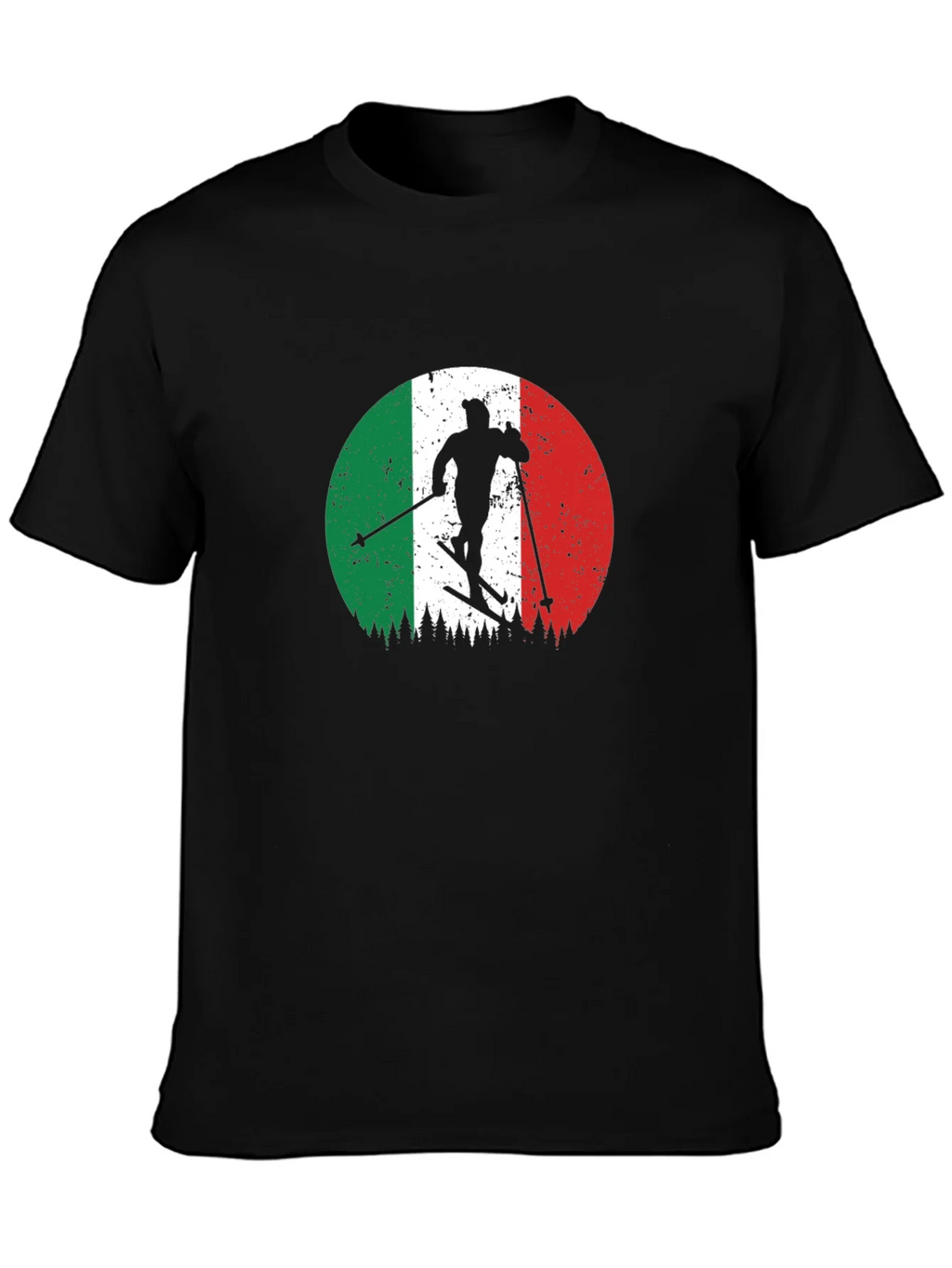 Italian Flag Skiing T-Shirt - Retro Style product image 2