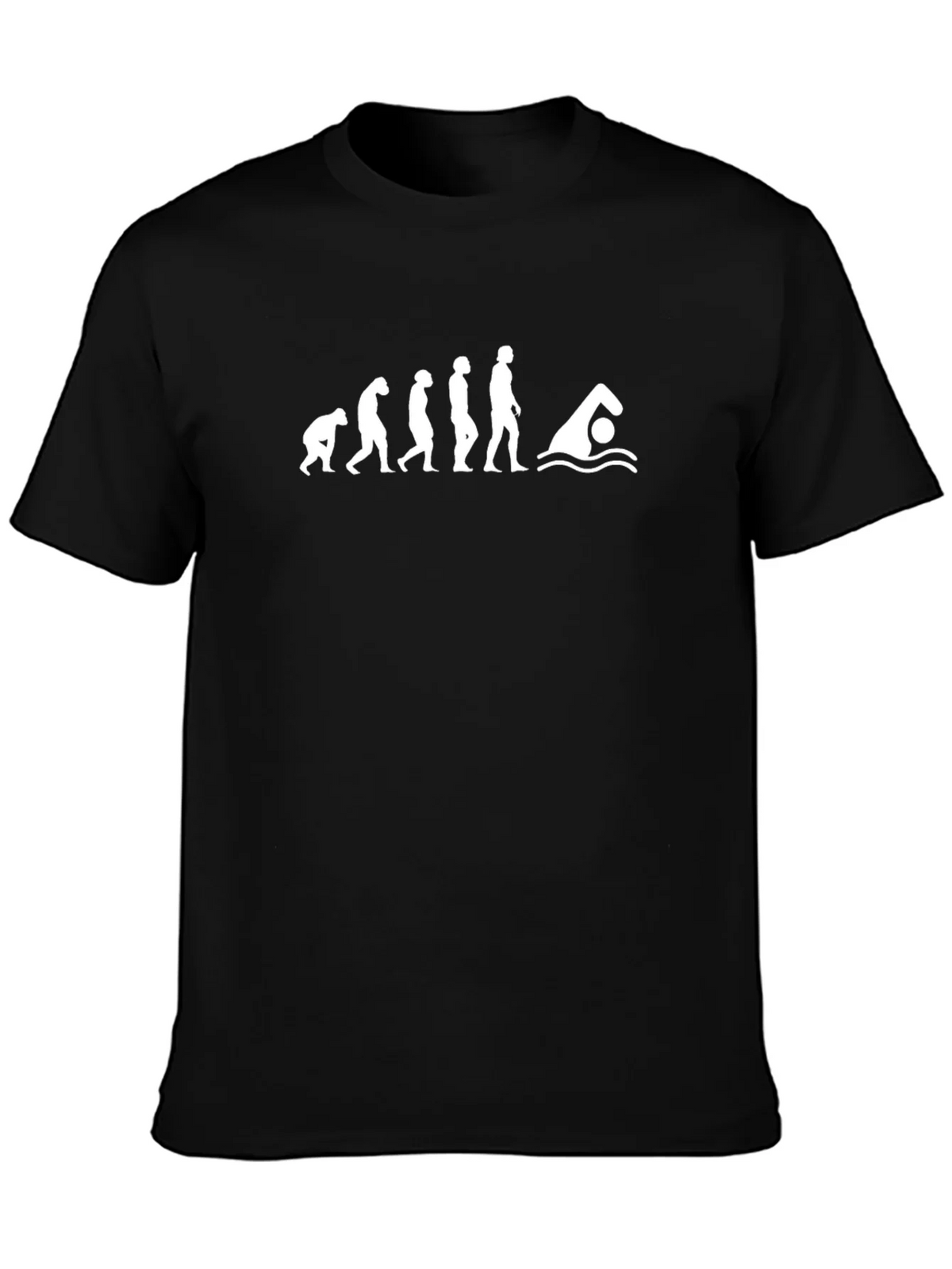 Evolution of Swimmer Black T-Shirt product image 2