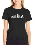 Evolution of Swimmer Black T-Shirt product image 1