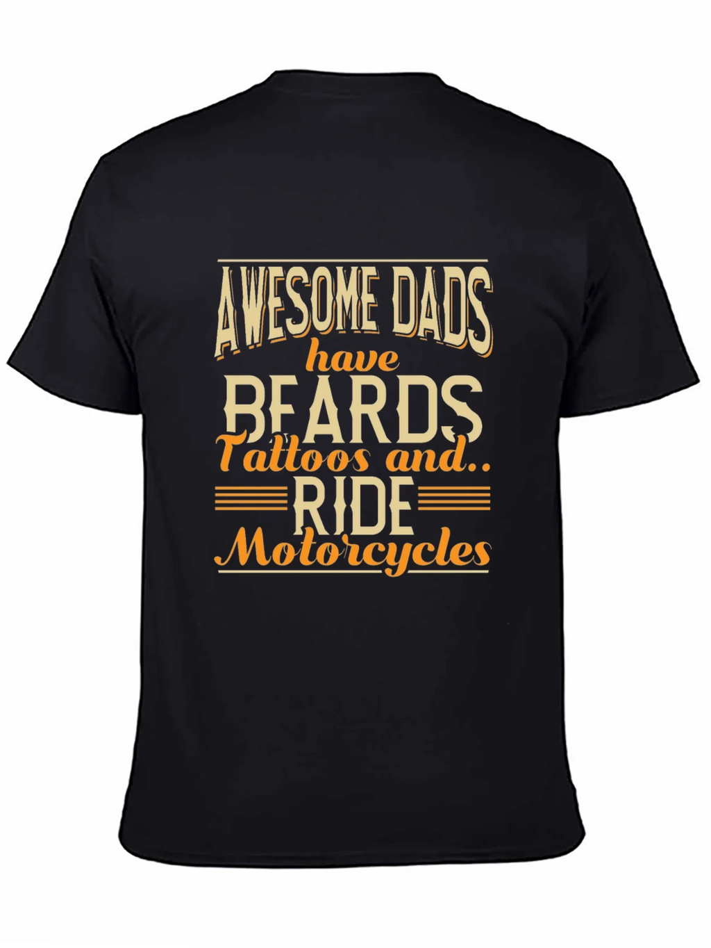 Awesome Dads T-Shirt - Beards Tattoos Motorcycles product image 4