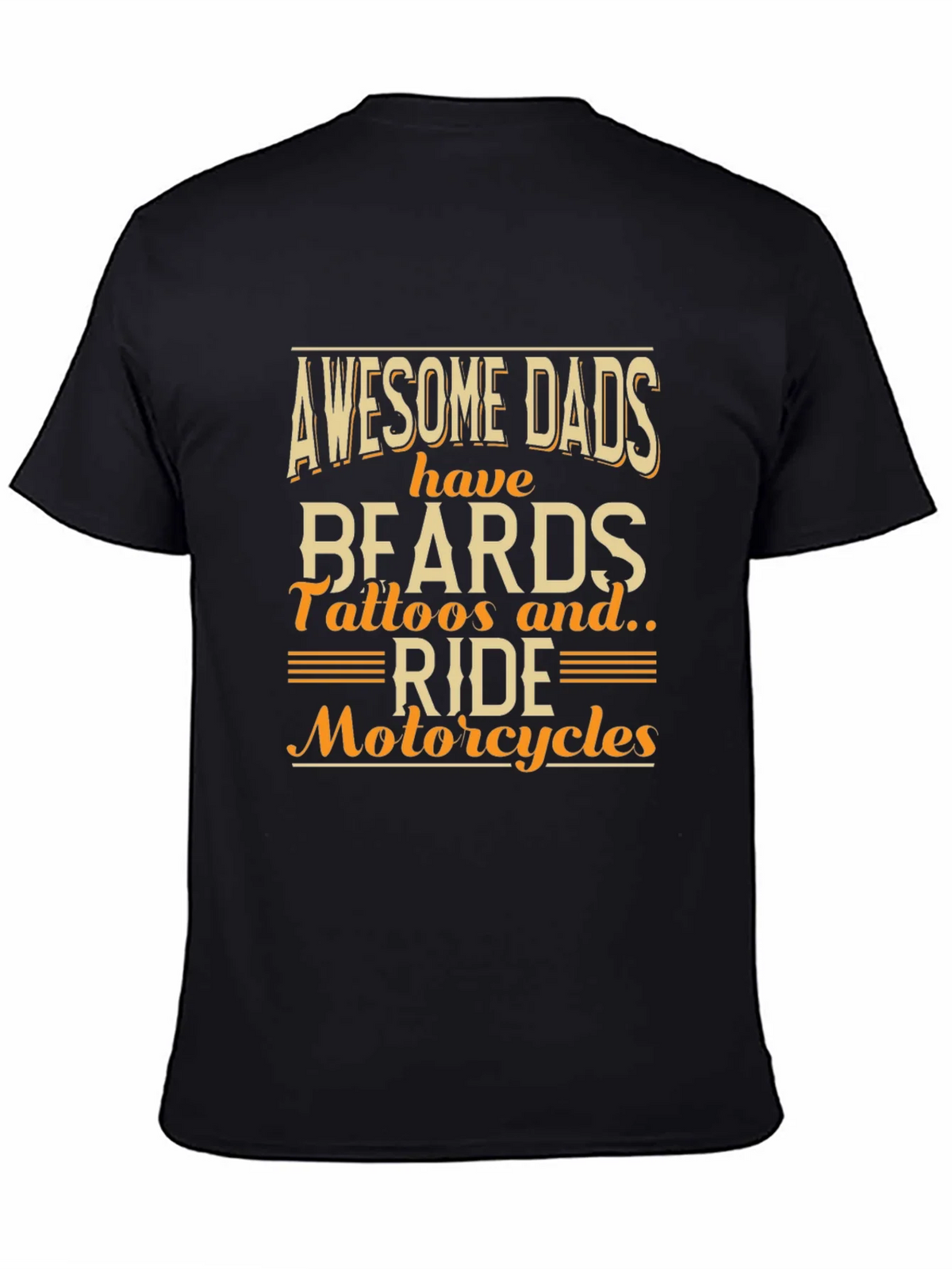 Awesome Dads T-Shirt - Beards Tattoos Motorcycles product image 4