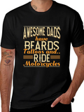 Awesome Dads T-Shirt - Beards Tattoos Motorcycles product image 1