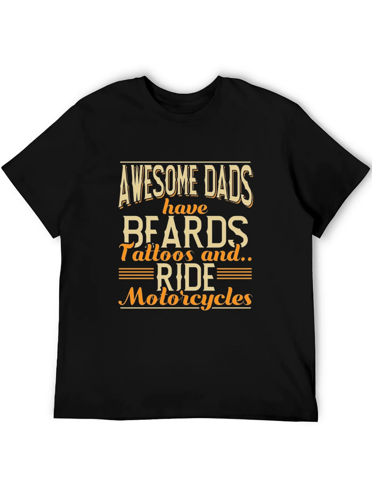 Awesome Dads T-Shirt - Beards Tattoos Motorcycles product image 5