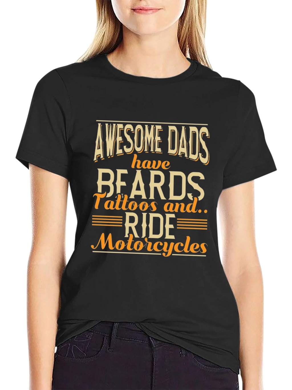 Awesome Dads T-Shirt - Beards Tattoos Motorcycles product image 2