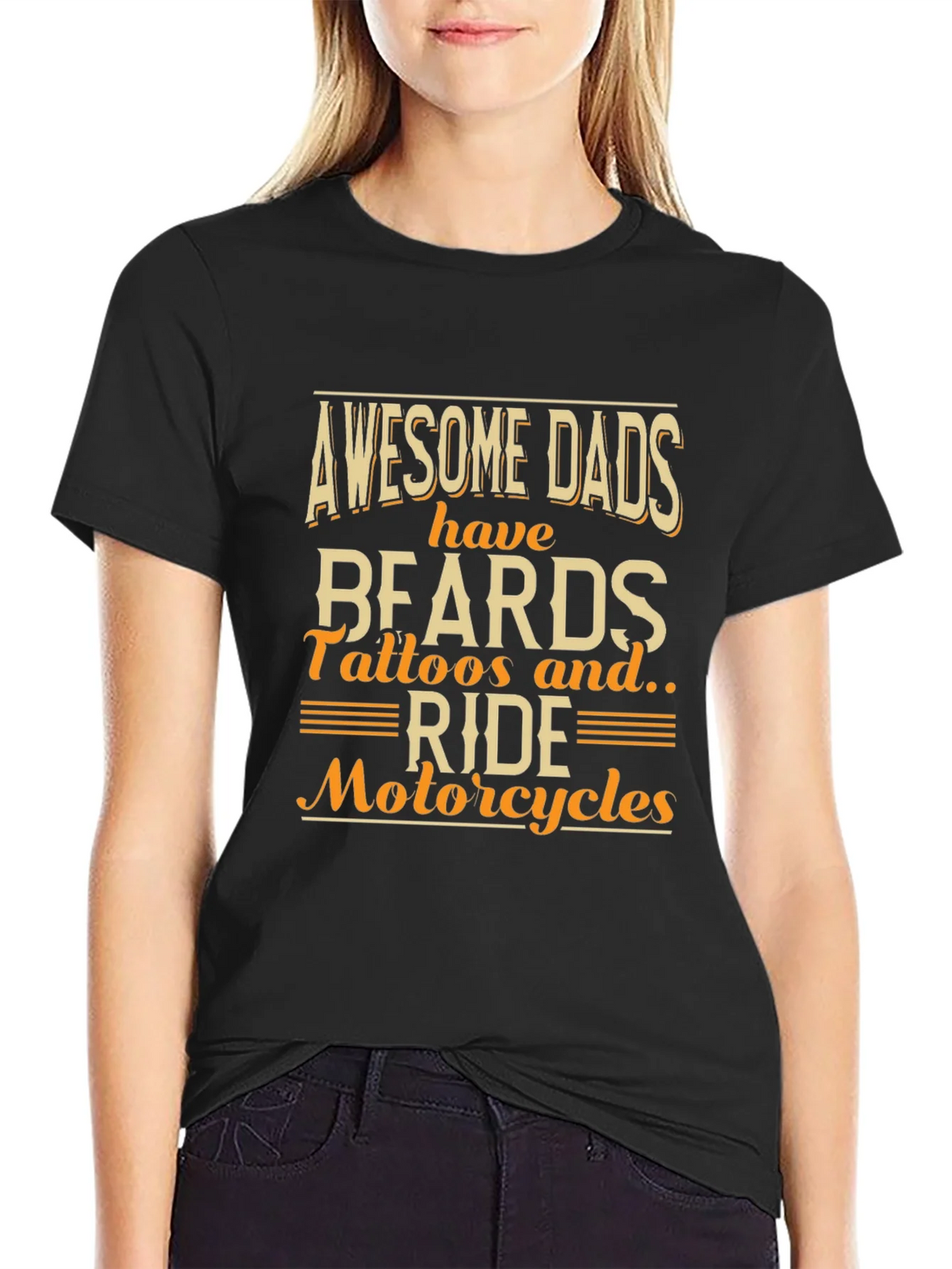 Awesome Dads T-Shirt - Beards Tattoos Motorcycles product image 2