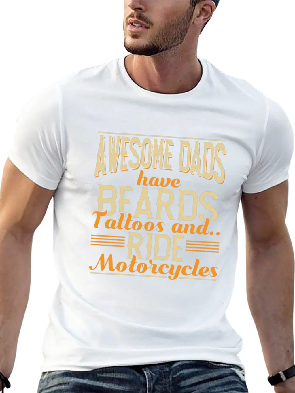 Awesome Dads T-Shirt - Beards Tattoos Motorcycles product image 12