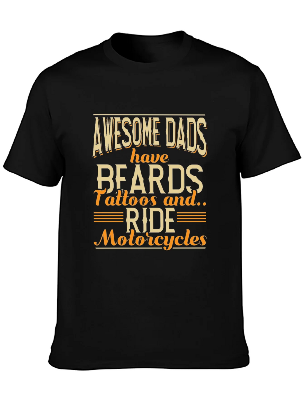 Awesome Dads T-Shirt - Beards Tattoos Motorcycles product image 3