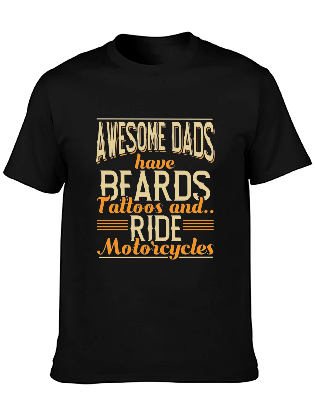Awesome Dads T-Shirt - Beards Tattoos Motorcycles product image 3