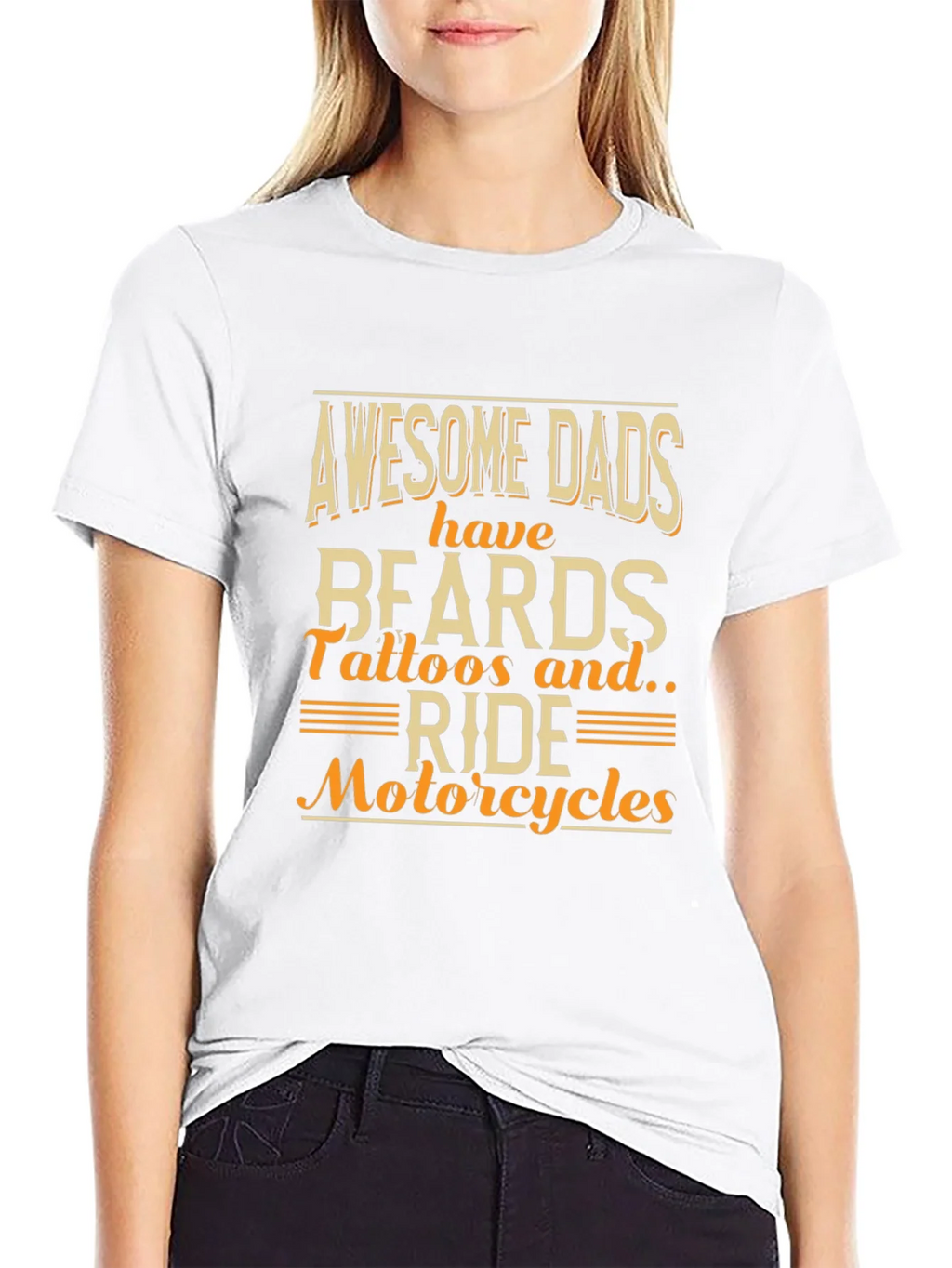 Awesome Dads T-Shirt - Beards Tattoos Motorcycles product image 8