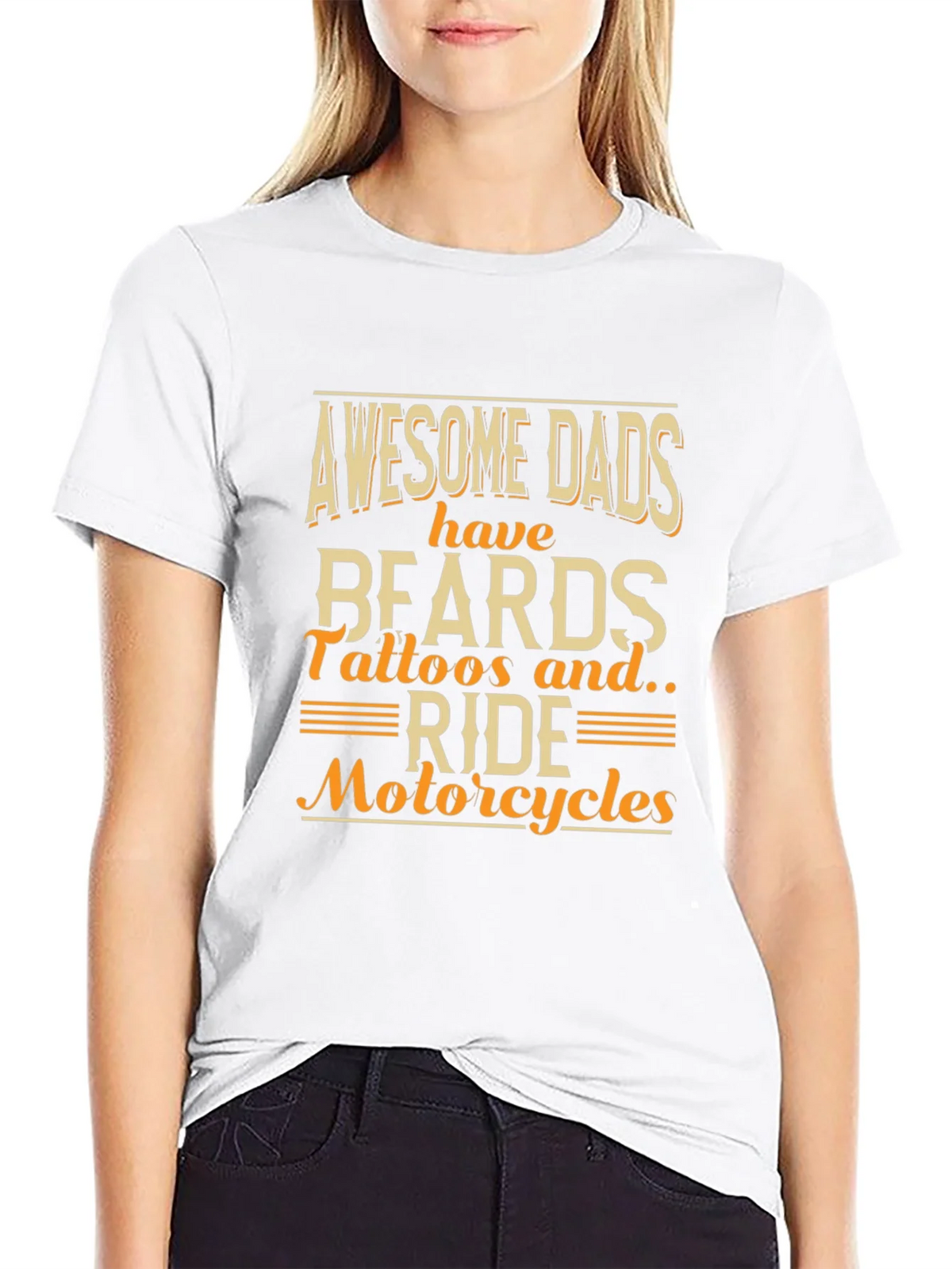Awesome Dads T-Shirt - Beards Tattoos Motorcycles product image 8