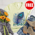Humble Peacock V-Neck - Heather Spring Green - 0
