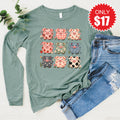 Happy Pigs Long Sleeve - Heather Sage - 17 product image 1
