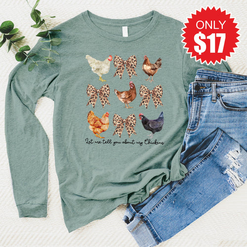 About My Chickens Long Sleeve - Heather Sage - 17 product image 1