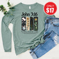 John 3:16 Long Sleeve - Heather Sage - 17 product image 1