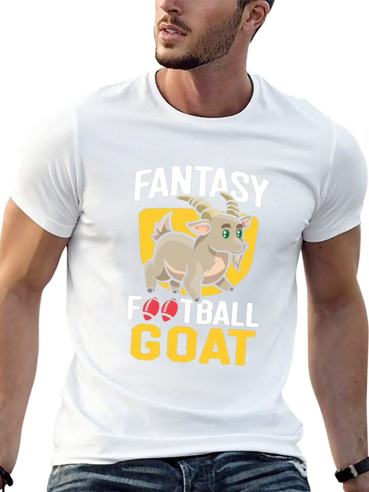 Fantasy Football GOAT T-Shirt - Black product image 3