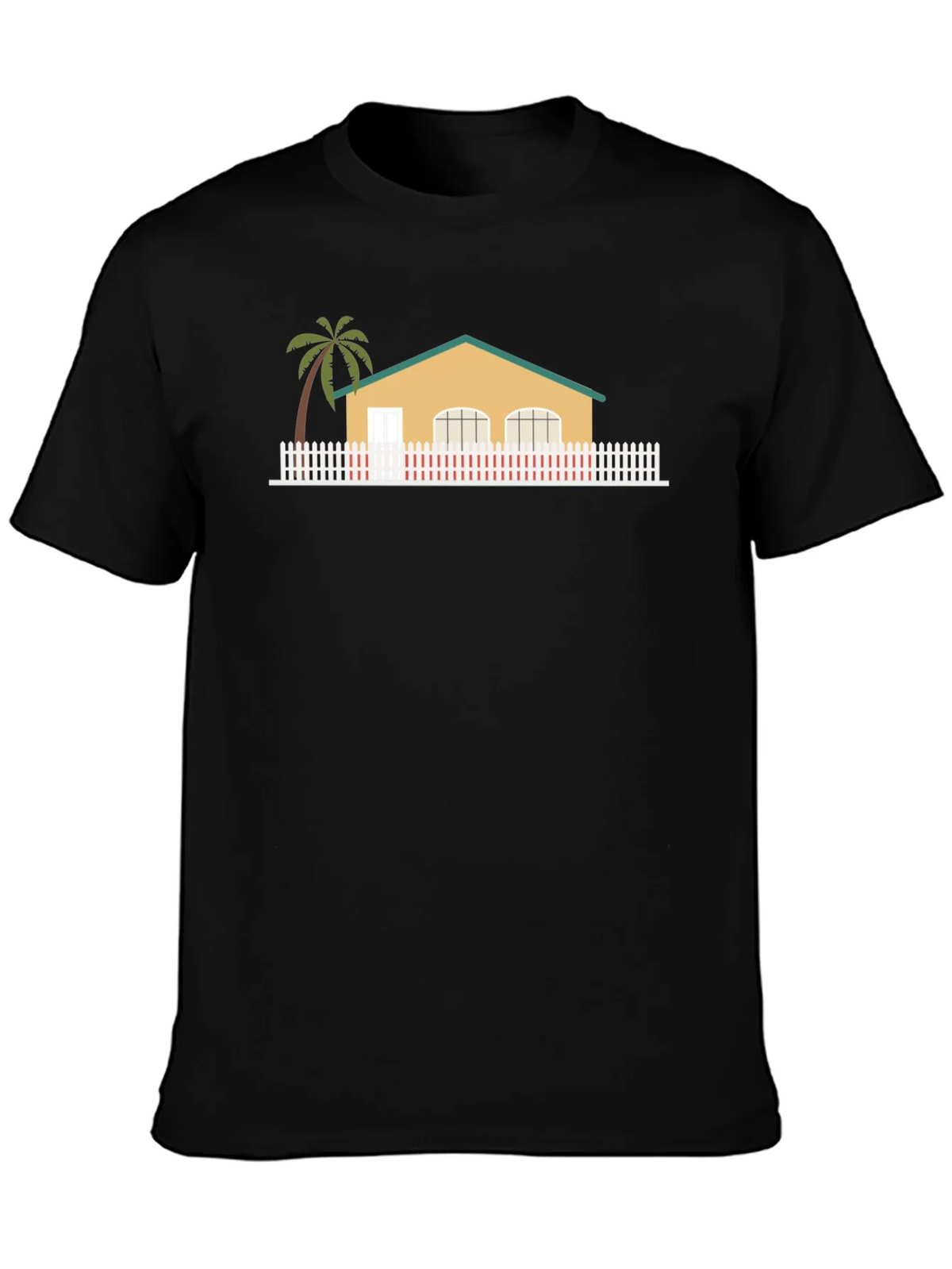 House with Palm Tree Graphic T-Shirt product image 3
