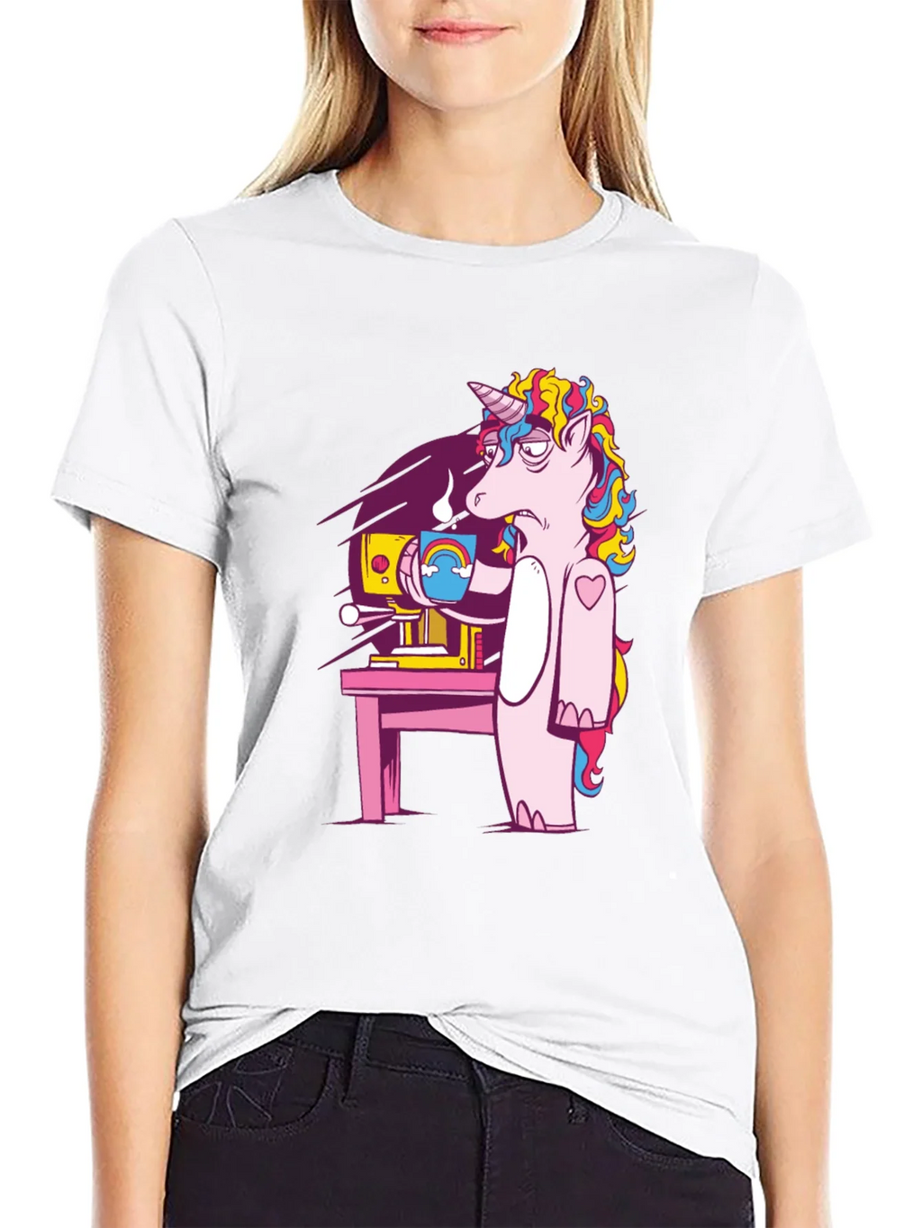 Unicorn Coffee T-Shirt - Funny Cartoon Graphic Tee product image 8