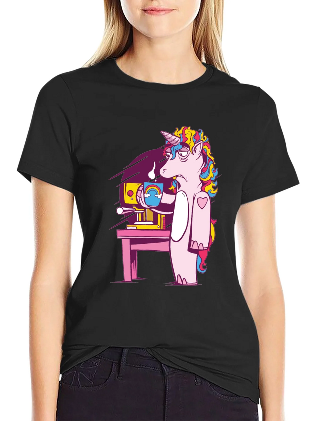 Unicorn Coffee T-Shirt - Funny Cartoon Graphic Tee product image 2