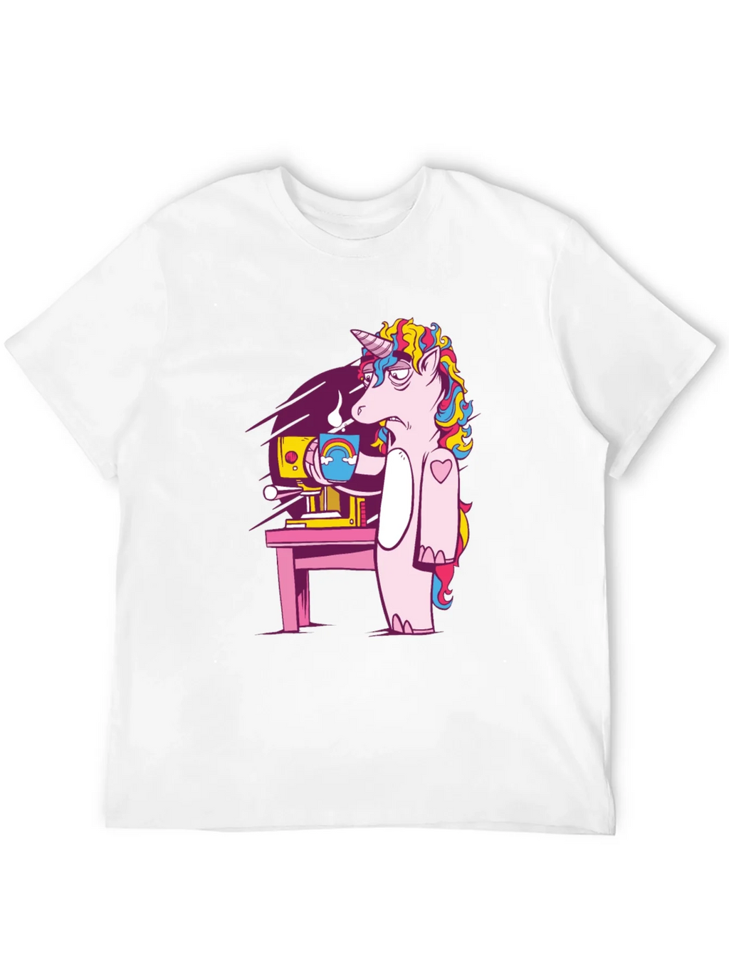 Unicorn Coffee T-Shirt - Funny Cartoon Graphic Tee product image 11