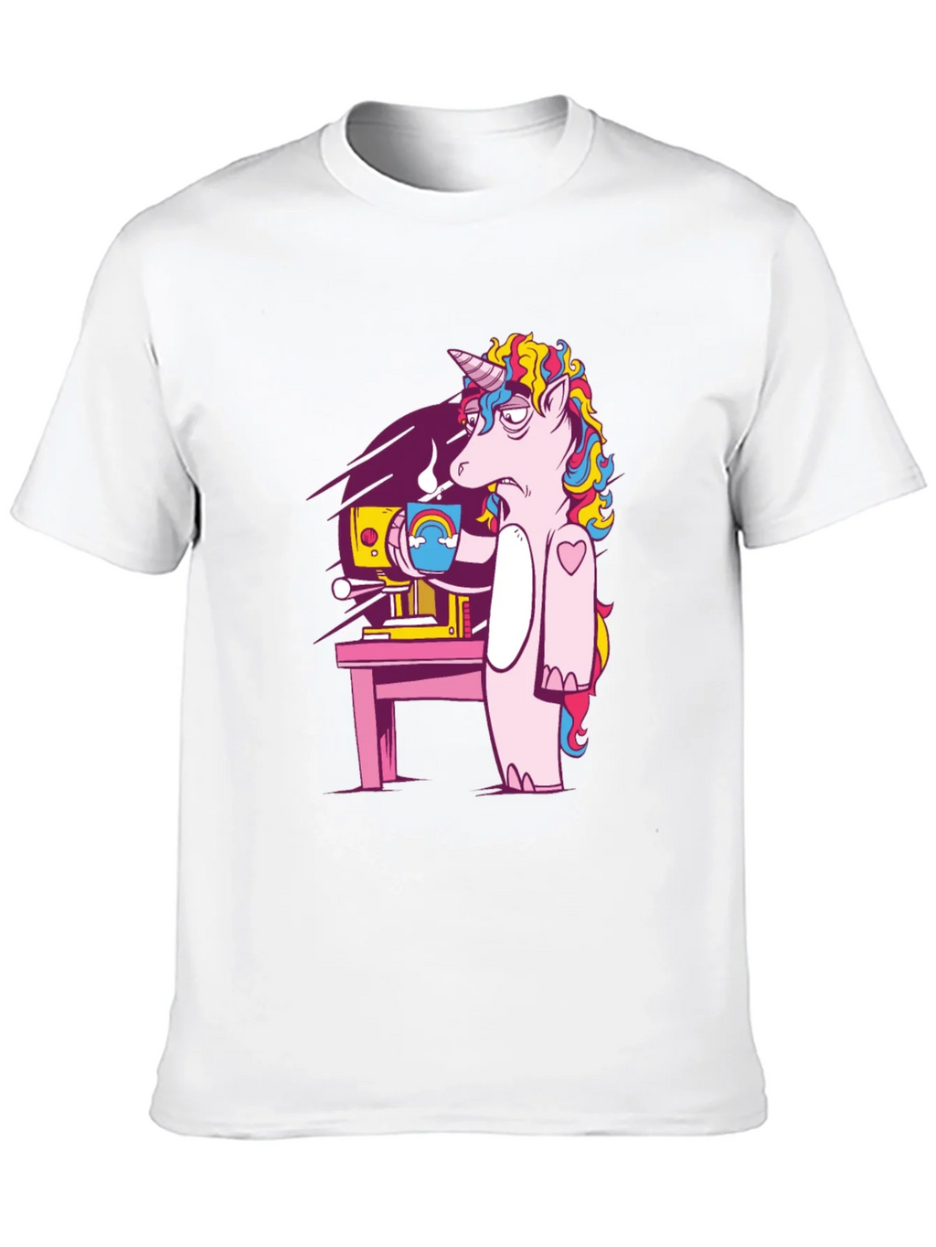 Unicorn Coffee T-Shirt - Funny Cartoon Graphic Tee product image 9