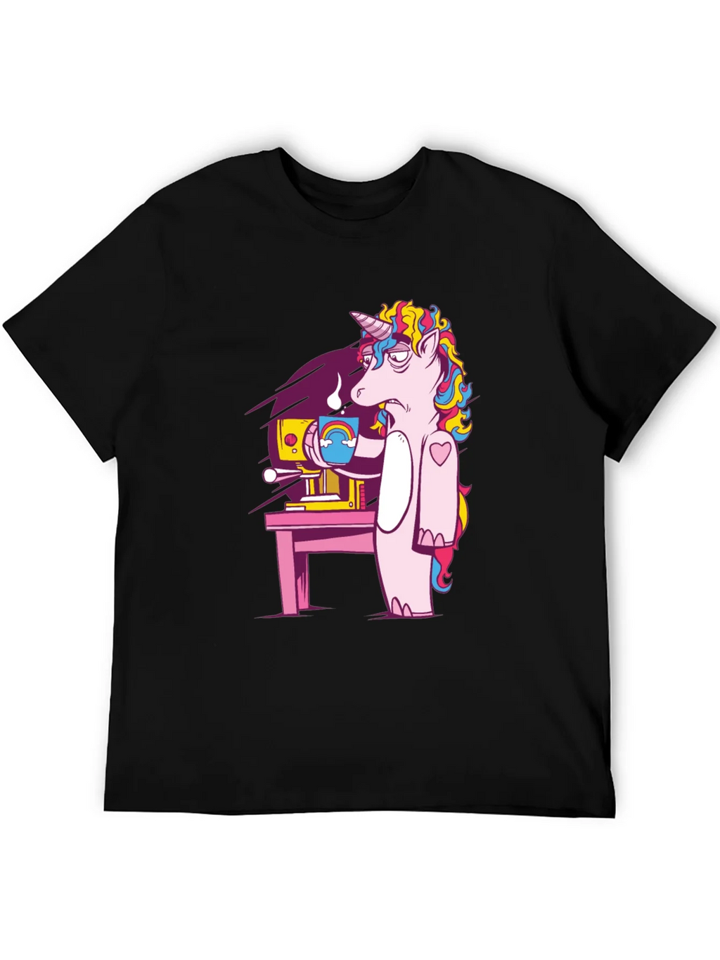 Unicorn Coffee T-Shirt - Funny Cartoon Graphic Tee product image 5