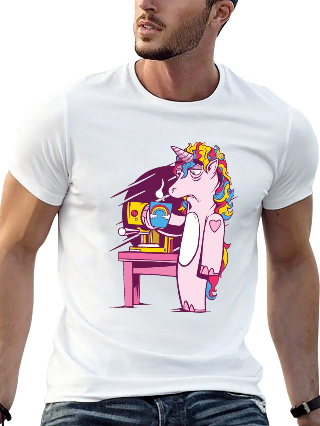 Unicorn Coffee T-Shirt - Funny Cartoon Graphic Tee product image 12