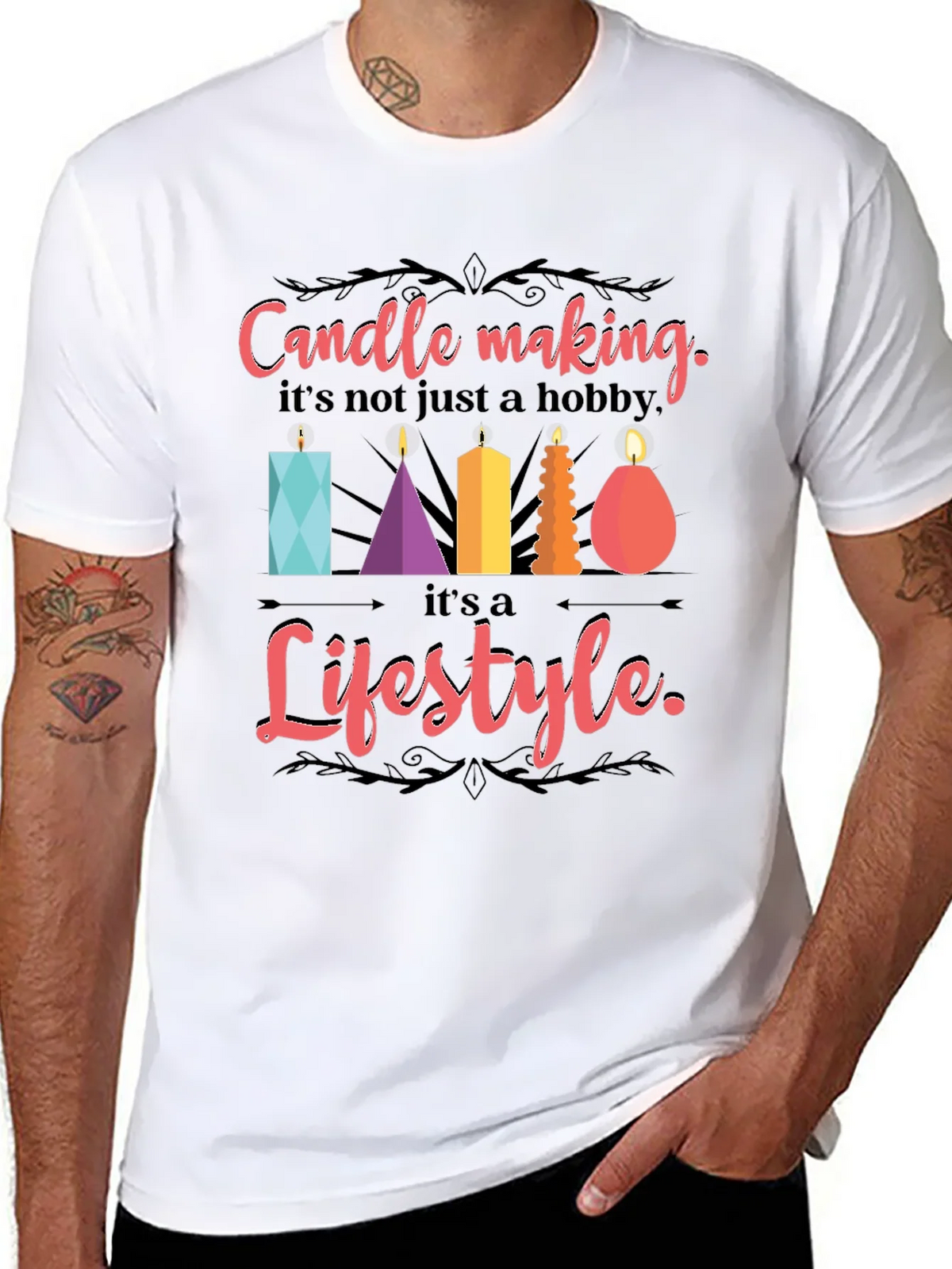 Candle Making Lifestyle Graphic Tee product image 2