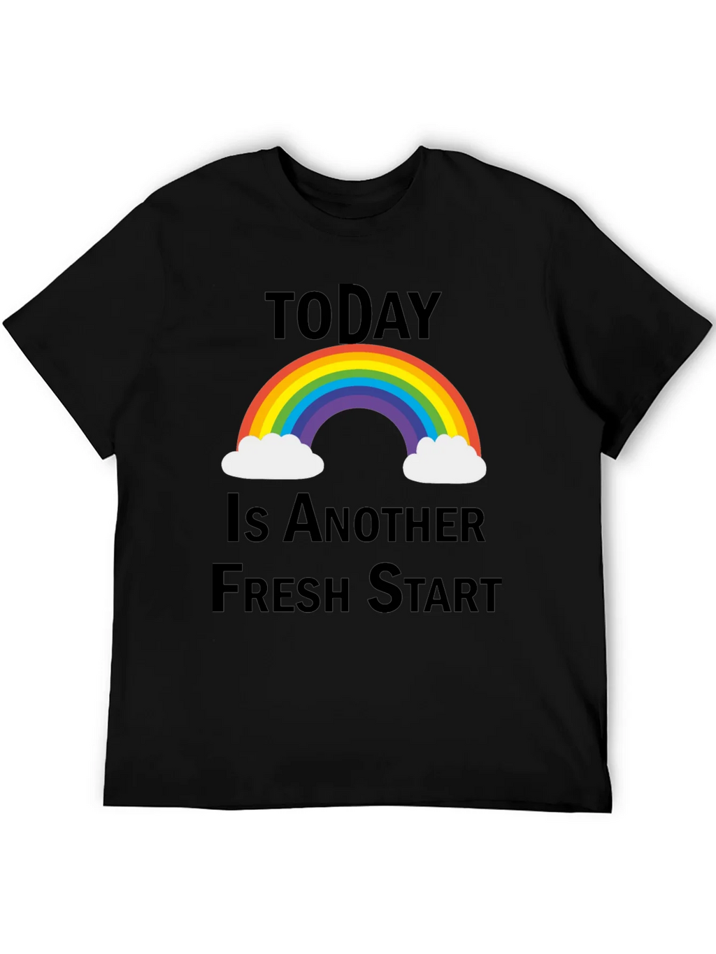 Fresh Start Rainbow Graphic Tee - Positive Vibes T-Shirt product image 5