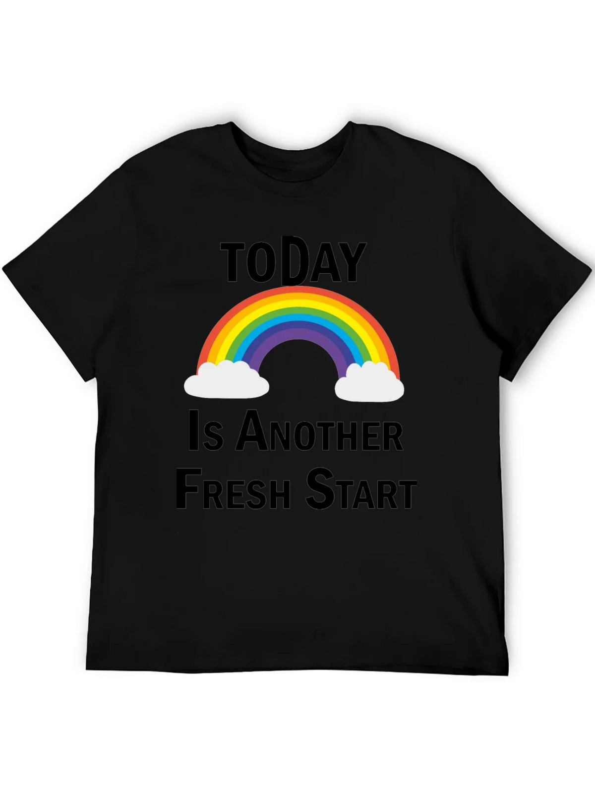 Fresh Start Rainbow Graphic Tee - Positive Vibes T-Shirt product image 5