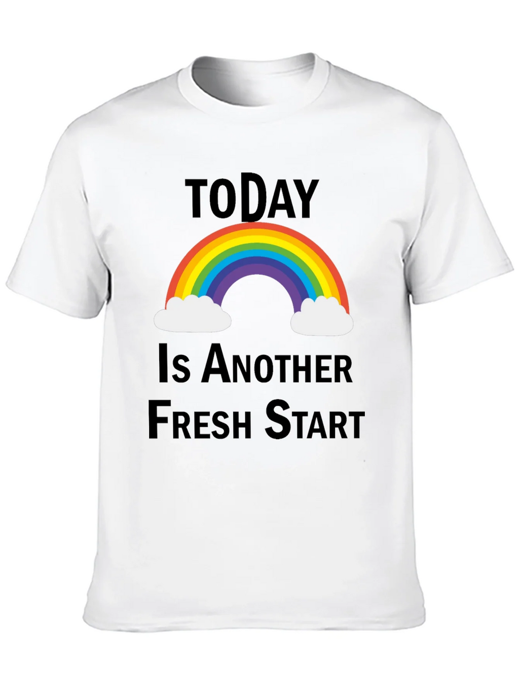 Fresh Start Rainbow Graphic Tee - Positive Vibes T-Shirt product image 9