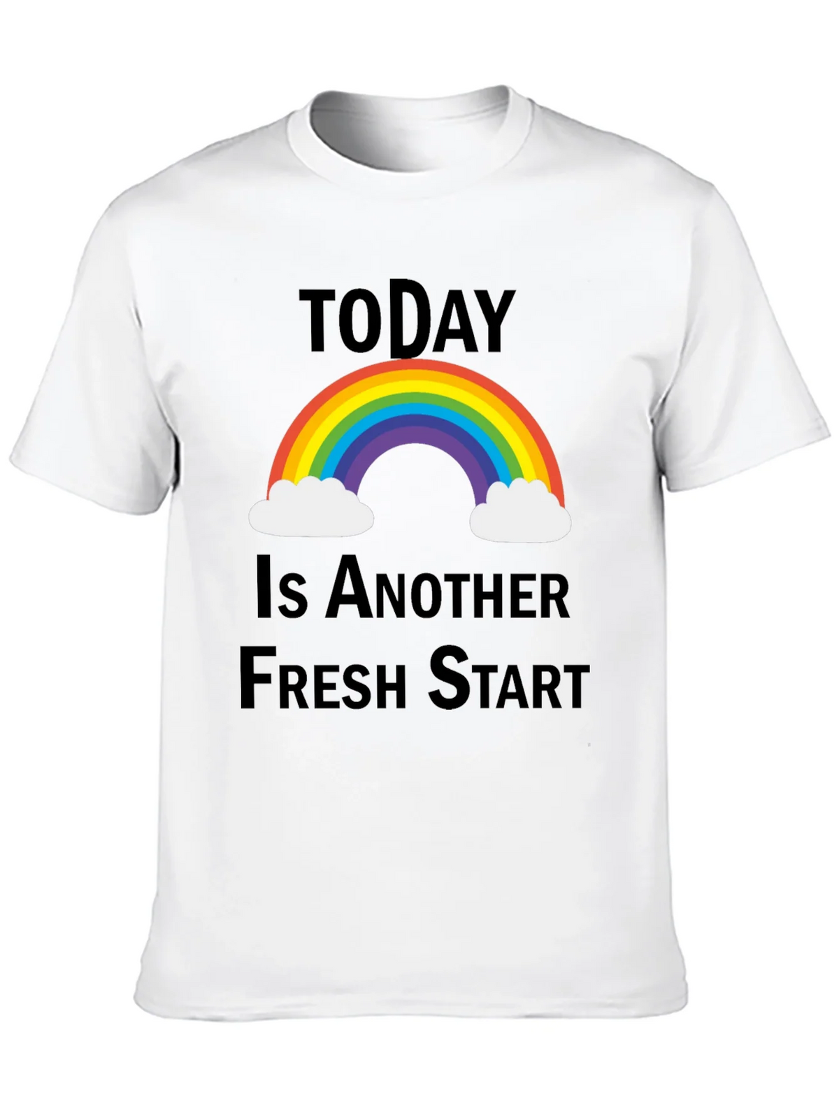 Fresh Start Rainbow Graphic Tee - Positive Vibes T-Shirt product image 9