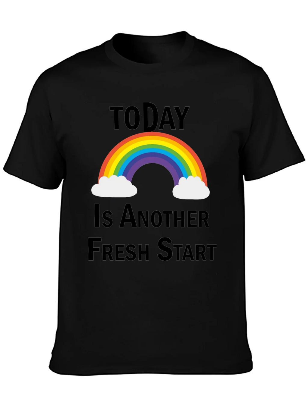 Fresh Start Rainbow Graphic Tee - Positive Vibes T-Shirt product image 3